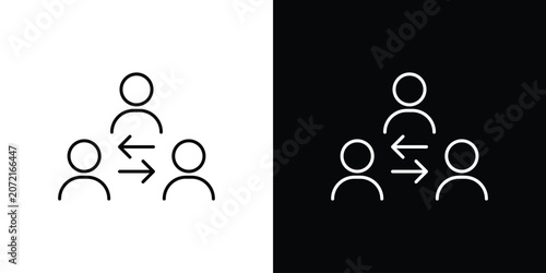 Schilderij op canvas Mediator icons vector illustrations in strokes lines