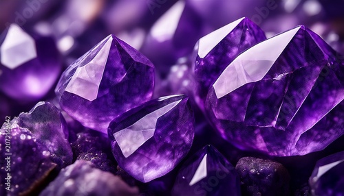 Abstract Purple Background With Amethyst Close Up