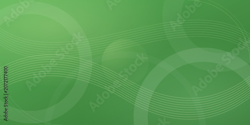 Abstract green background with dotted wave lines and circular shapes for digital design