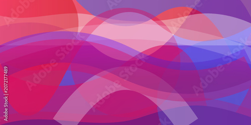 Abstract background with overlapping translucent colorful waves and geometric shapes for modern design