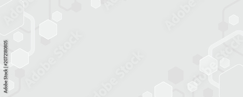 Cuadro en lienzo Background of hexagons with grey tonality
