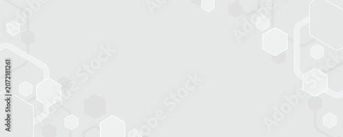 Fotografía Background of hexagons with grey tonality