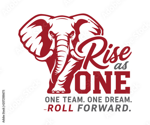 Alabama Rise as one team vector 