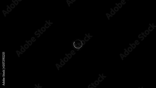 Animated Circle Loading Icon with Transparent Background, Seamless Loop Waiting Symbol, Neon Light Buffering Animation, Progress Indicator, Alpha Channel, 4K Stock Video