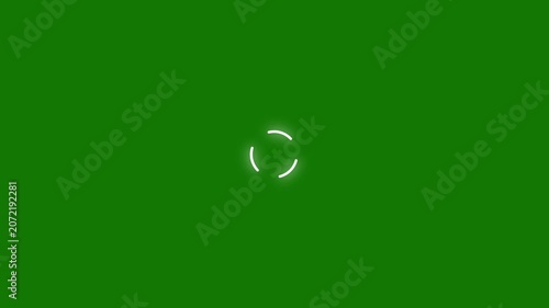 Circular Loading Indicator with Dots and Progress Line Animation, Seamless Loop Buffering Symbol, Transparent Alpha Background, Modern UI UX Element, 4K Video