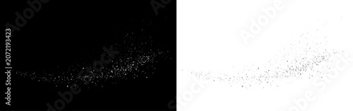 Fotografija Silver sparkle dust cloud appears in PNG with glowing particles and soft elegant tone