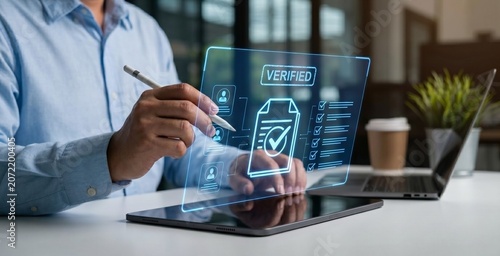 Digital invoice interface showing financial billing data, payment management charts and electronic dashboards utilized by professionals for budget evaluation and human resource data driven decision