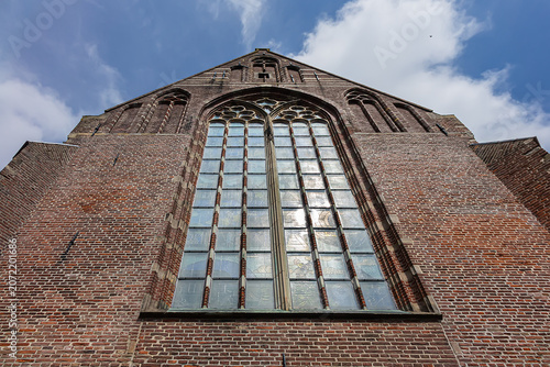 Oosterkerk church (East Church) was built as a Roman Catholic church for fishermen and skippers. Since 1616 the church has had its present form. Hoorn, West Friesland, Netherlands.