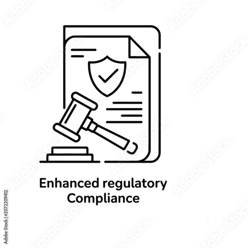 Legal document with gavel for enhanced regulatory compliance concept