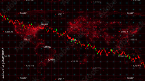 Schilderij op canvas Floating Loss, Drawdown, and Slippage by using Stop Loss, Revenge Trading or Ove