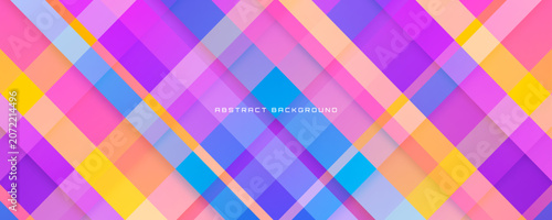 Colorful abstract background overlap layer in bright space with polygonal lines effect decoration. Modern graphic design element cutout style concept for web banner, art, flyer, card or brochure cover