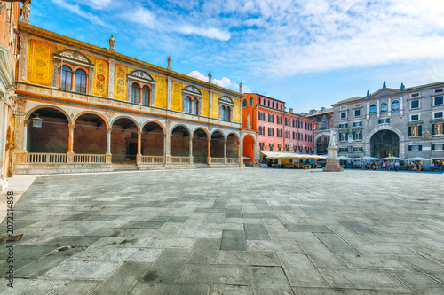 Gorgeous View of Piazza dei Signori in Verona. Popular tourist destination of Europe.
