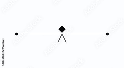 Slider control icon with diamond shape and white background