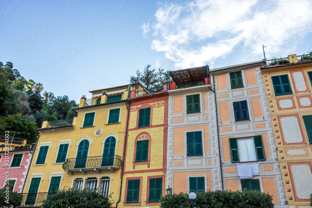 Fototapeta premium Iconic Cinque Terre Italy with colorful old buildings on the cliffs of the Amalfi Coast