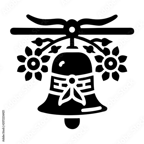 agogo percussion instrument icon silhouette illustration for african and brazilian music rhythm and cultural design