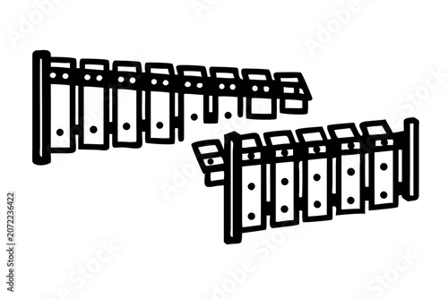 temple block percussion instrument silhouette illustration for music rhythm and cultural performance design