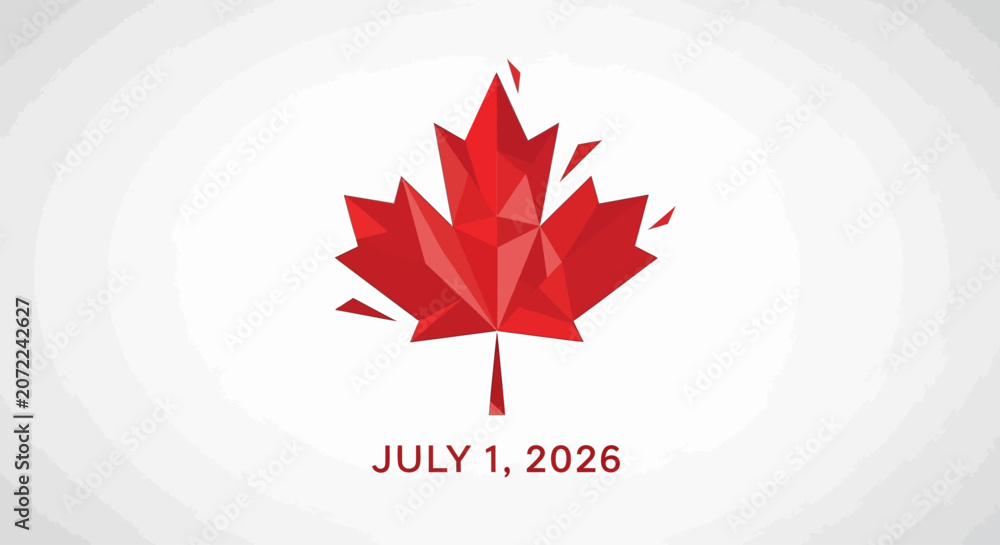 Fototapeta premium Geometric vector design of Canada Day celebration