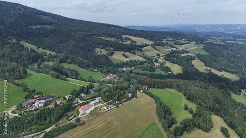 Blick auf Aspangberg Sankt Peter, Wechselland in Niederösterreich 