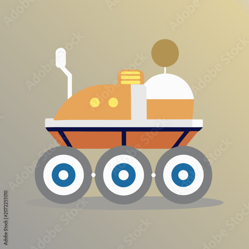 Planetary Research Rover Vector Icon