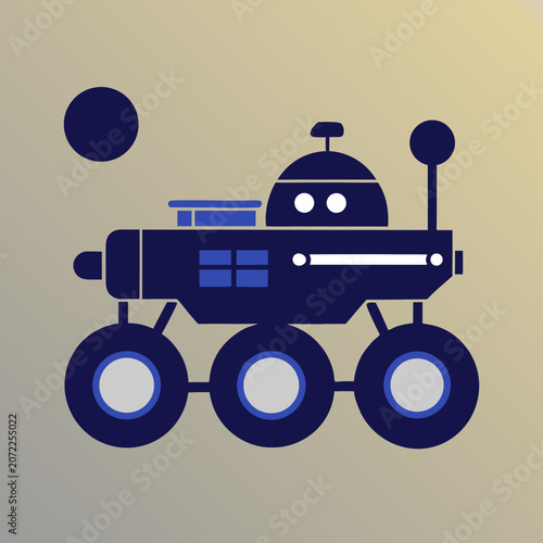 Mars Rover Robot Vector Icon