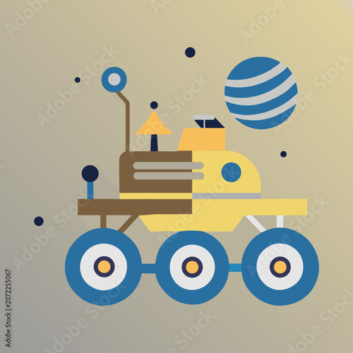 Scientific Exploration Rover Vector Icon