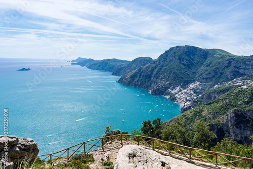 Canvastavla Wandern auf dem Pfad der Götter (Sentiero degli dei, Italien)