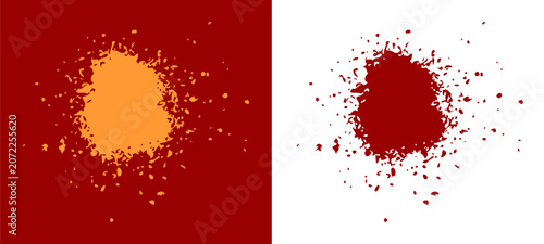 Foto Spray paint circular misty dust splatter element design