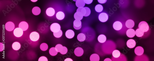 Neon Pink and Purple Bokeh Lights Abstract Background