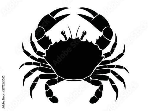 Crab Silhouette Vector Illustration
