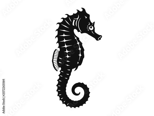 Stylized Seahorse Vector Illustration