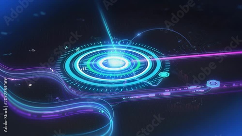 Cosmic energy spiral motion abstract background, loop