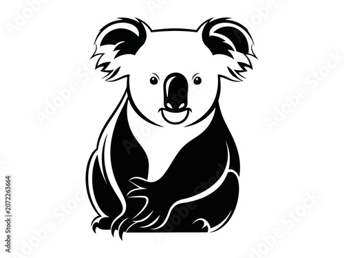 Minimalist Koala Vector Illustration