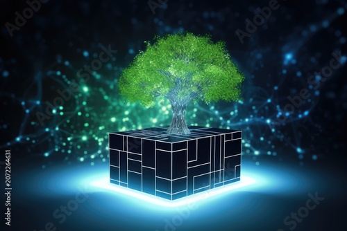 Tree on Circuit Cube. Digital and nature
