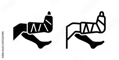 Photos Broken Leg in Cast and Support Icon