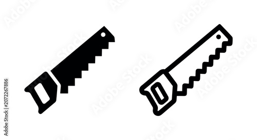 Fotografie Hand saw icon set