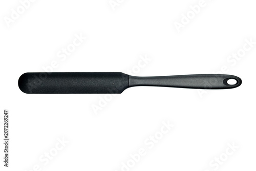 spatula narrow silicone black on white background