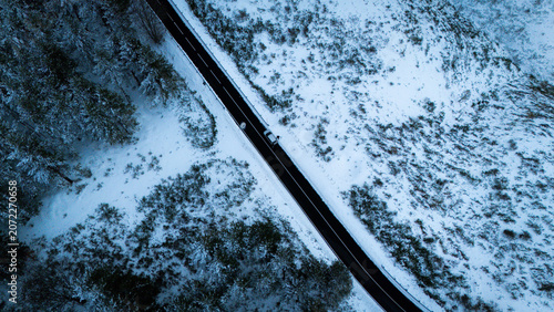 Konstfotografi Strada tra la neve