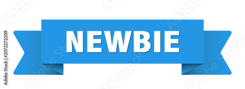 Tableau sur toile newbie ribbon isolated on transparent background. newbie ribbon