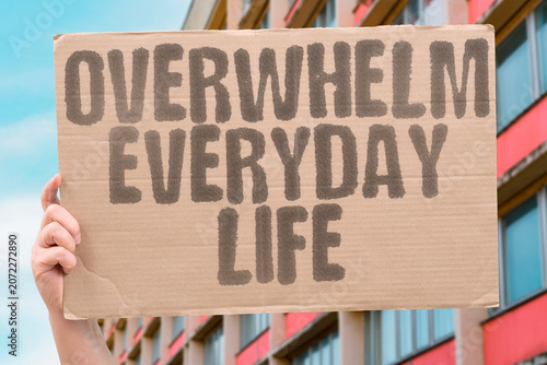 Принти на полотні "Overwhelm everyday life" Daily existence feels impossible