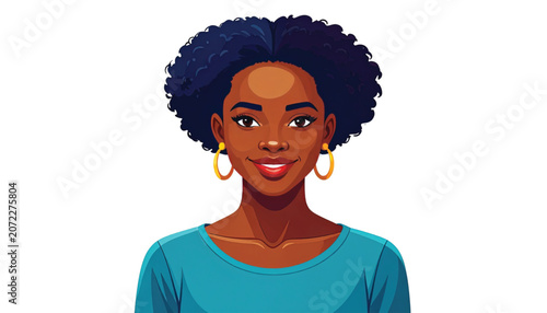 African American woman with afro hairstyle.