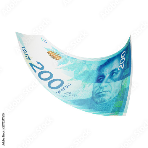 3D Asset - 200 Israeli New Shekel Banknote with Isolated Background