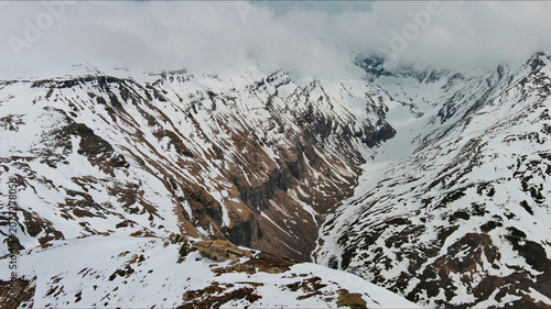 Snow Alp mountain range landscape
