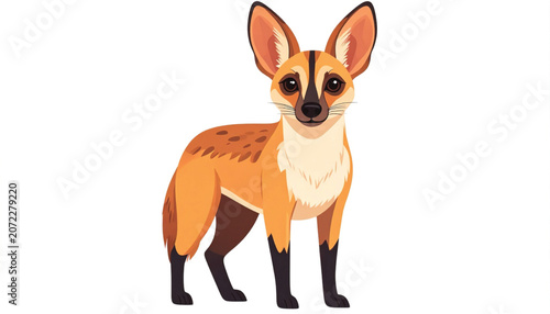 Cartoon illustration of a small dog.