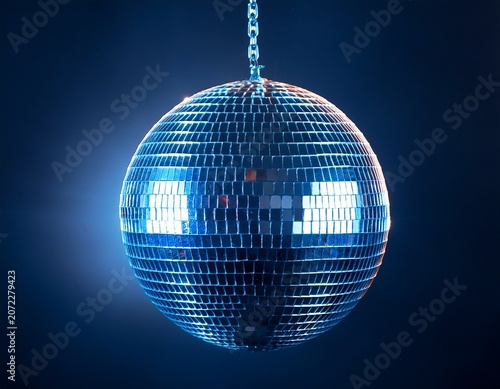 blue mirror ball disco ball hanging decorative light sphere