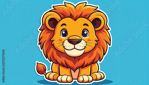 Cartoon Lion Character Illustration.
