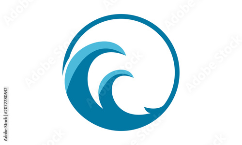 circle wave vector logo