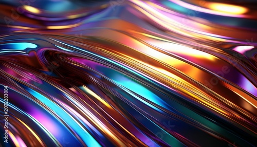 Polished Metal With Iridescent Sheen Abstract Texture Blurred Graphic