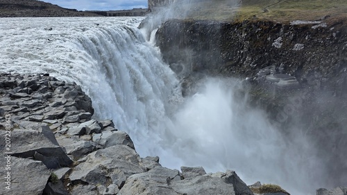 Dettifoss Waterfall and Jökulsárgljúfur Canyon Landscape in Iceland