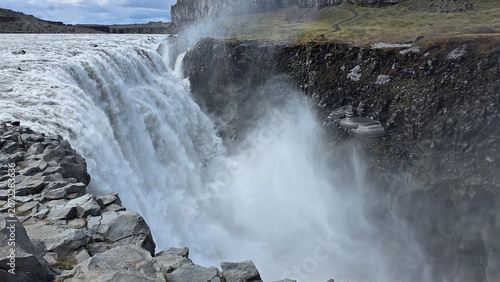Dettifoss Waterfall and Jökulsárgljúfur Canyon Landscape in Iceland