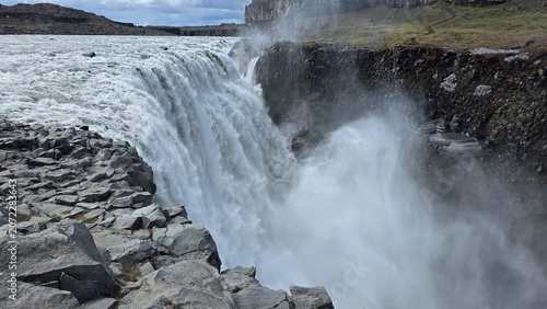 Dettifoss Waterfall and Jökulsárgljúfur Canyon Landscape in Iceland